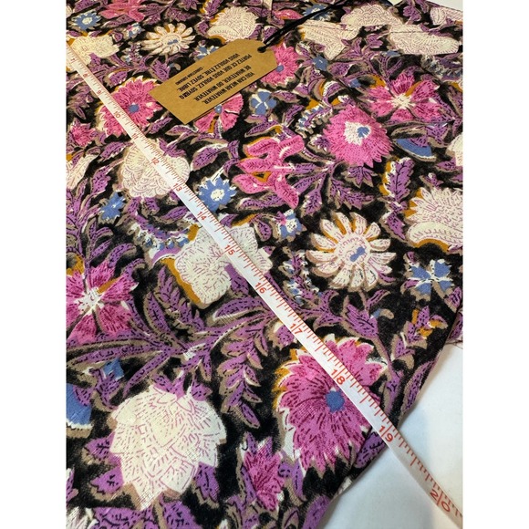 NWT Cynthia Rowley Floral Ruched Short-Sleeve Blouse‎ Size Small - Picture 5 of 8